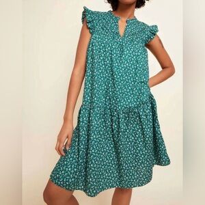 Nation LTD Jasmine A-Lined Ruffled Mini Dress (Small)